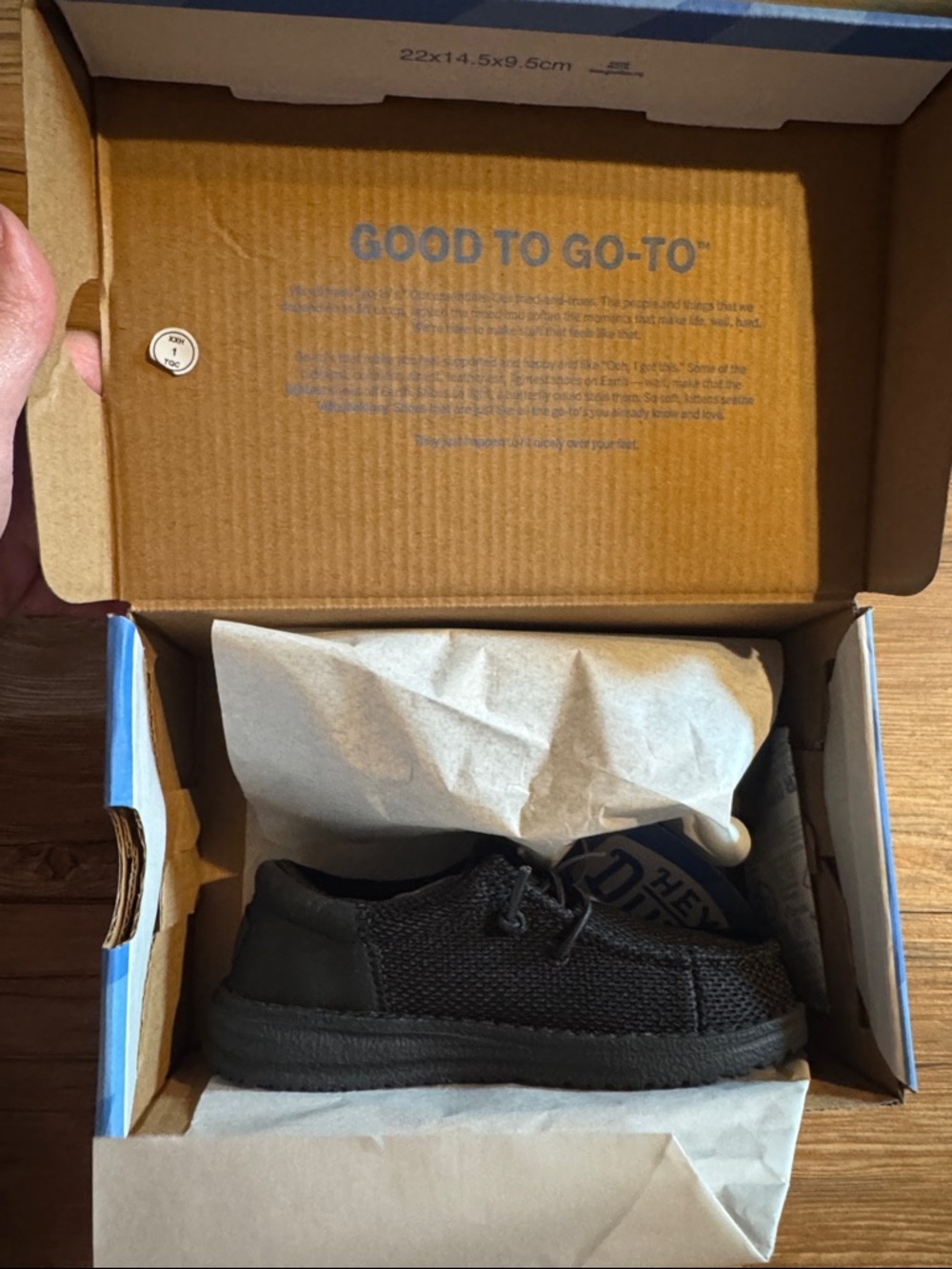 Hey Dude Kids Black Slip-On Knit Sneaker